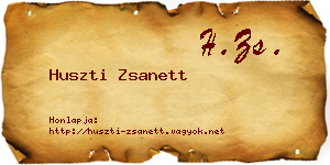 Huszti Zsanett névjegykártya